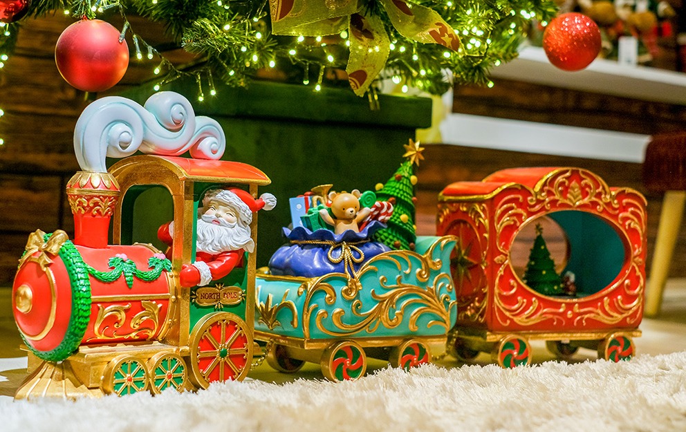 Showroom Natal FLORARTE 2022. Cen&aacute;rio Vila Noel.